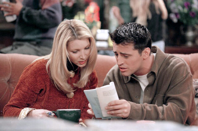 Lisa Kudrow and Matt LeBlanc as Phoebe Buffay and Joey Tribbiani on 'Friends'