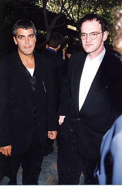 George Clooney standing with Quentin Tarantino