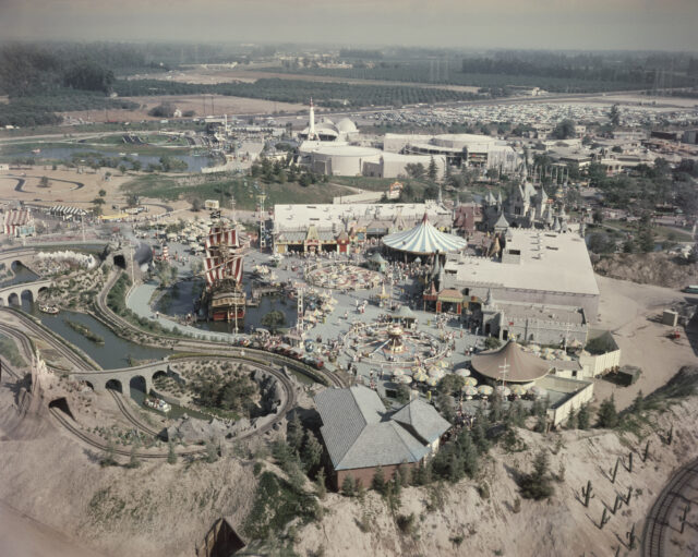 Aerial view of Disneyland