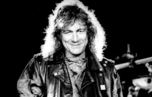 Headshot of Robert Plant.