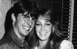 Heather Locklear and Tom Cruise standing together