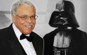 David Prowse as Darth Vader in 'Star Wars: Episode IV - A New Hope' + James Earl Jones wearing a suit