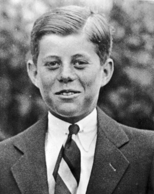 Portrait of a young John F. Kennedy.