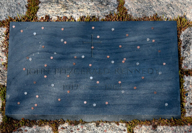 JFK's gravestone.