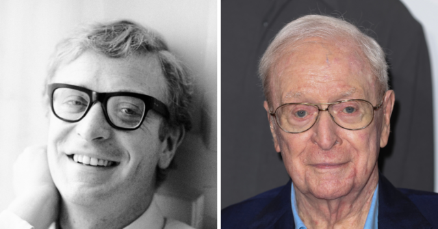 Portrait of Michael Caine + Michael Caine standing on a red carpet