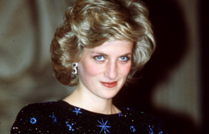 Princess Diana smirking.