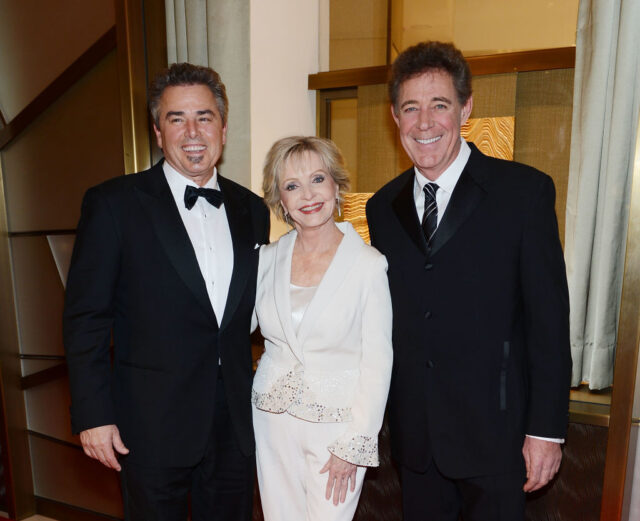 Christopher Knight, Florence Henderson and Barry Williams standing together