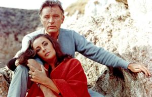 Richard Burton and Elizabeth Taylor on the set of 'The Sandpiper'