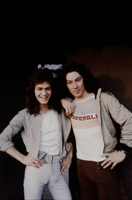 Eddie and Alex Van Halen standing together