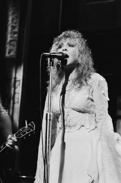 Stevie Nicks performing on stage