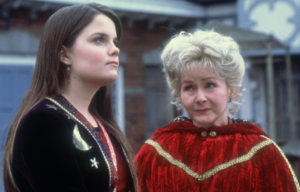 Kimberly J. Brown and Debbie Reynolds as Marnie Piper and Aggie Cromwell in 'Halloweentown II: Kalabar's Revenge'