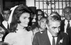 Jackie Kennedy and Aristotle Onassis on their wedding day.