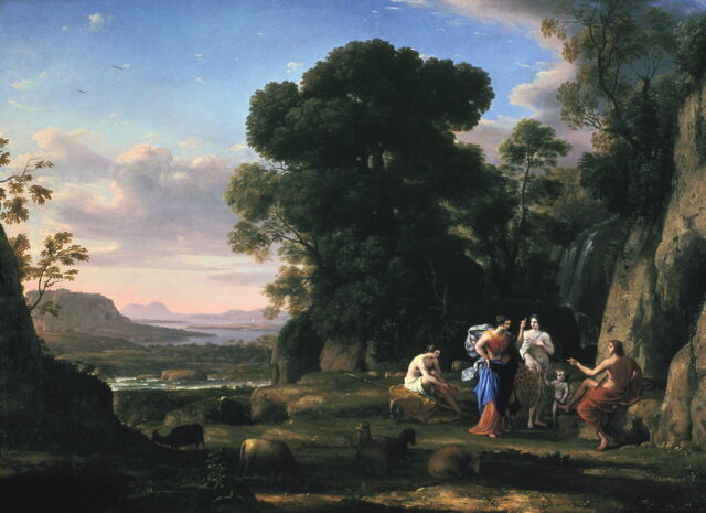 'Judgement of Paris' painting by Claude Lorrain