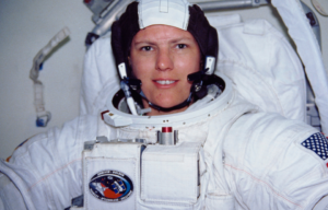 Kathryn Sullivan in her space suit.