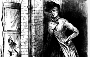 An illustration of a Victorian woman.