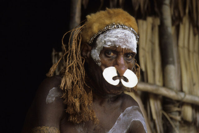 Portrait of an Asmat man