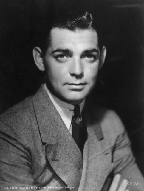 Headshot of a young Clark Gable.