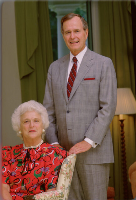 Portrait of George H.W. and Barbara Bush