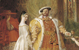 Illustration of King Henry VIII and Anne Boleyn.