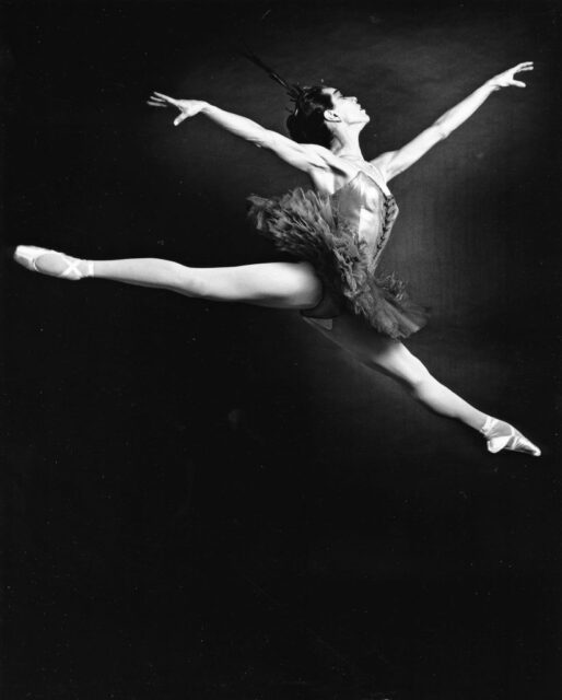 Maria Tallchief performing a jump