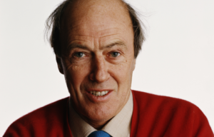 Headshot of Roald Dahl.