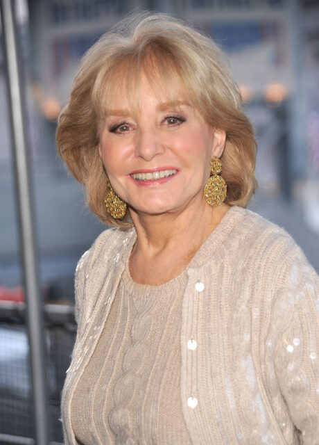 Headshot of an older Barbara Walters.