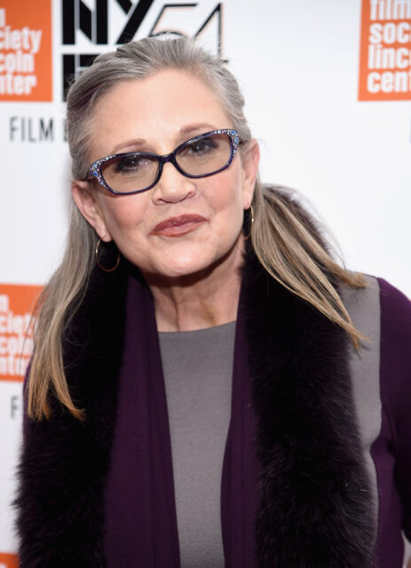 Headshot of Carrie Fisher.