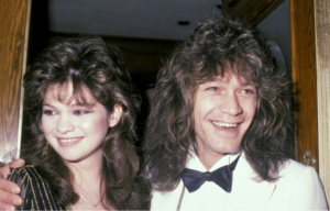 Headshot of Valerie Bertinelli and Eddie Van Halen.