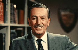 A headshot of Walt Disney.