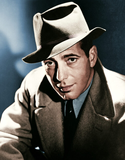 Headshot of Humphrey Bogart.